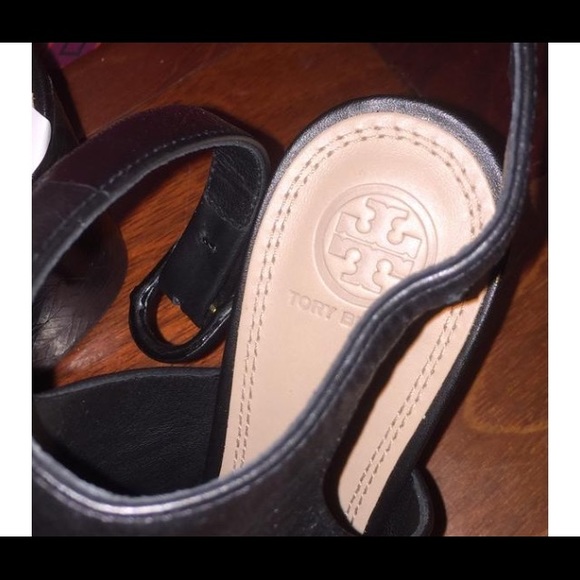New Tory Burch 100mm open toe booties black - Picture 3 of 4